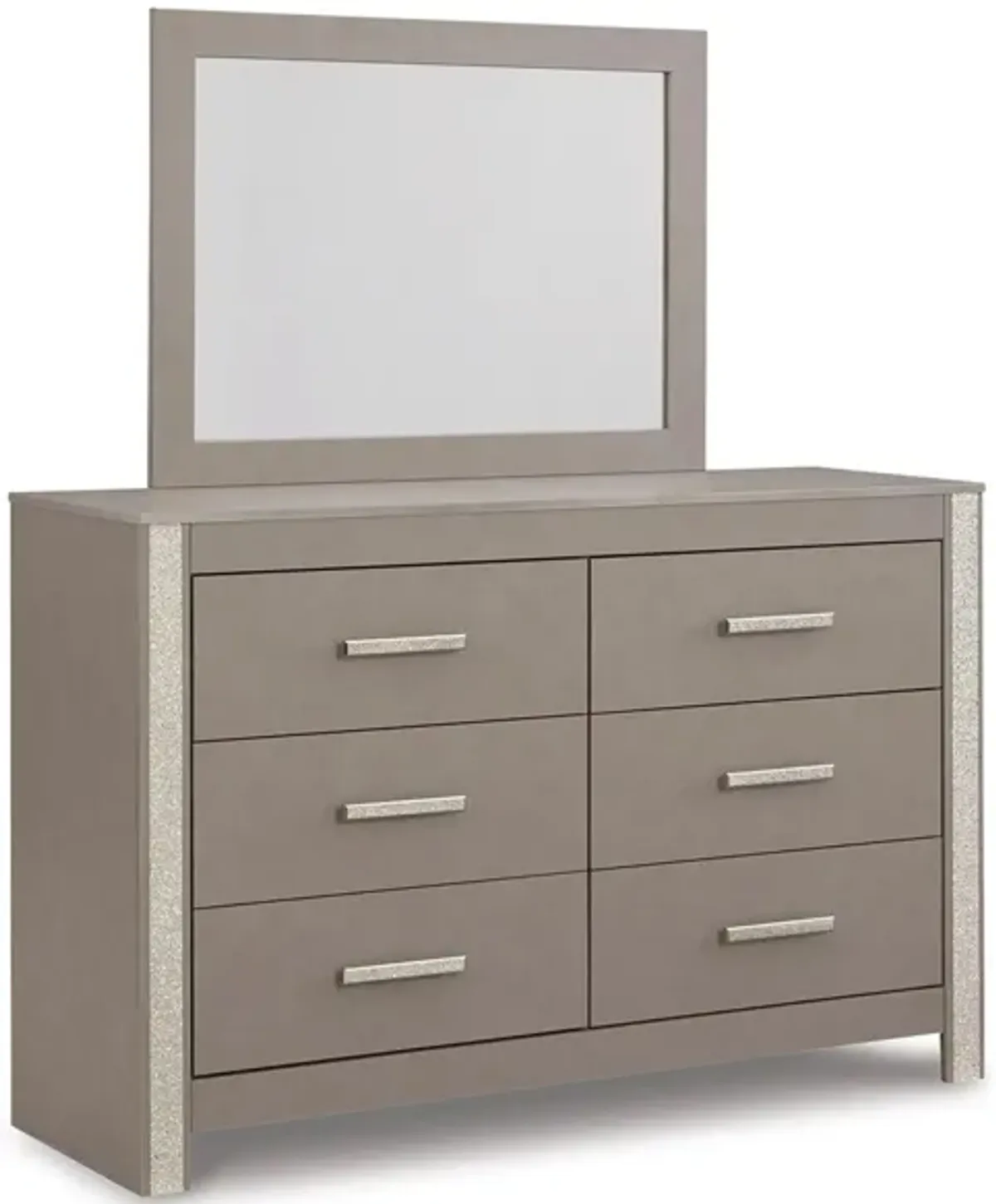 Surancha Dresser and Mirror in Gray by Ashley Furniture