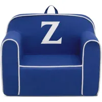 Cozee Monogrammed Chair Letter "Z" in Navy/White by Delta Children
