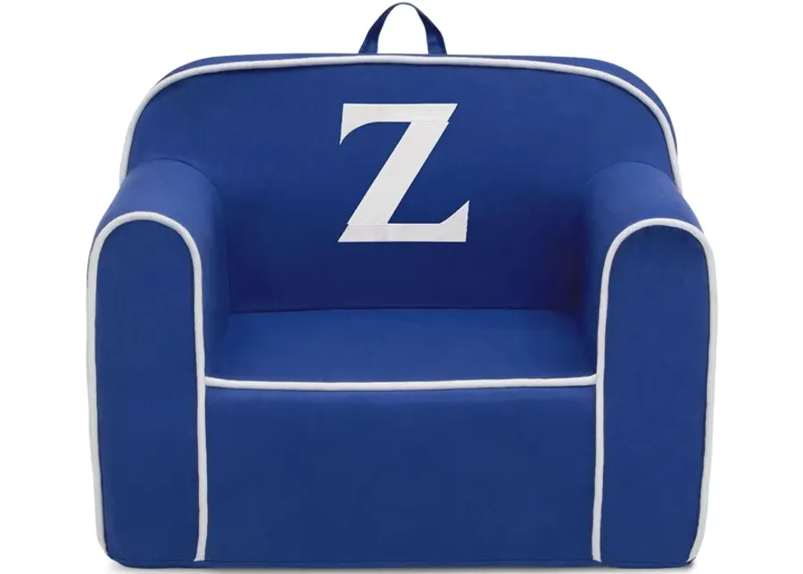 Cozee Monogrammed Chair Letter "Z" in Navy/White by Delta Children