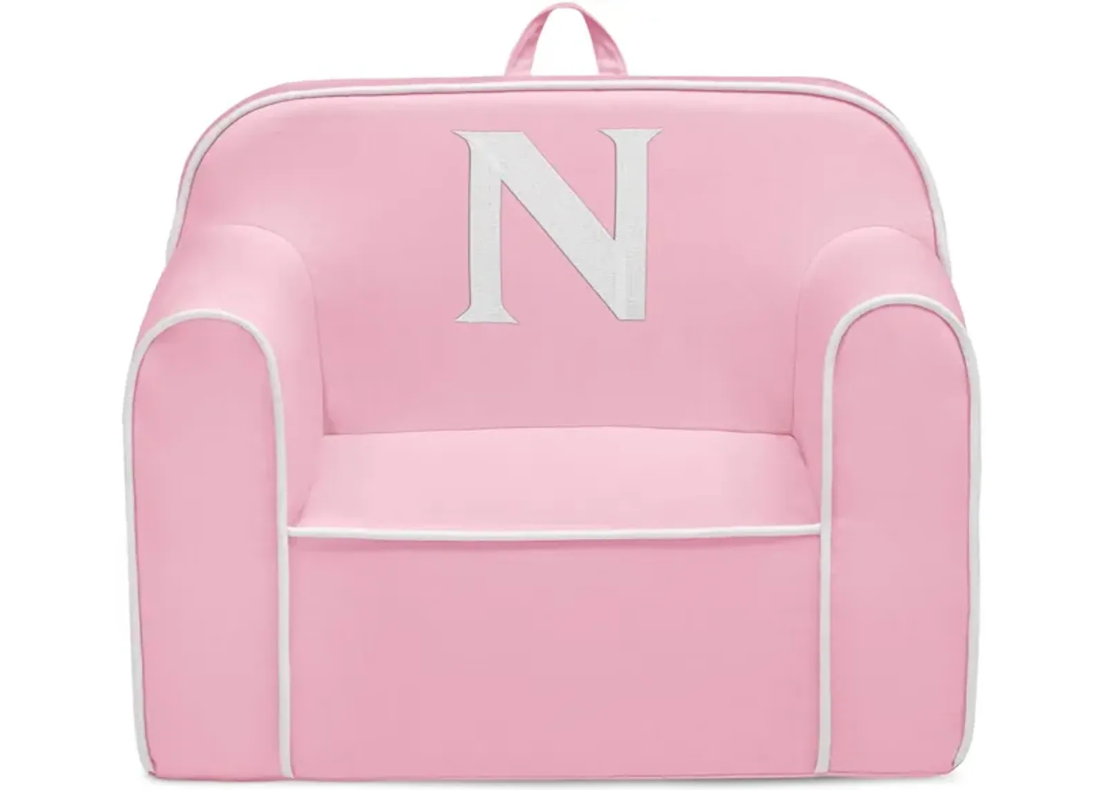 Cozee Monogrammed Chair Letter "N" in Pink/White by Delta Children