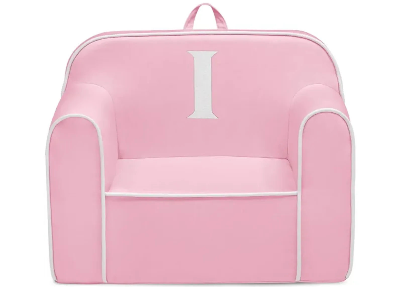 Cozee Monogrammed Chair Letter "I" in Pink/White by Delta Children