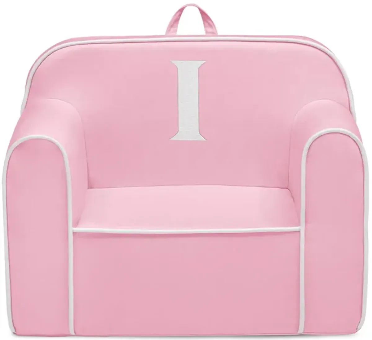 Cozee Monogrammed Chair Letter "I" in Pink/White by Delta Children