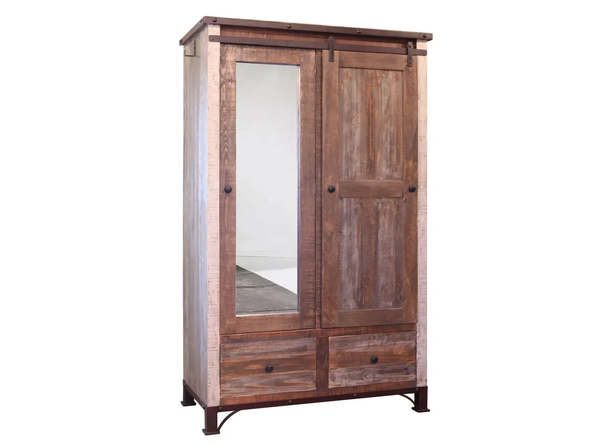 Antique Armoire in Antique Distressed by International Furniture Direct