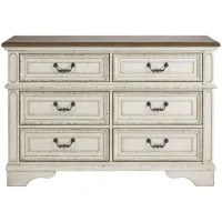 Libbie 6 Drawer Bedroom Dresser in Chipped White by Ashley Furniture