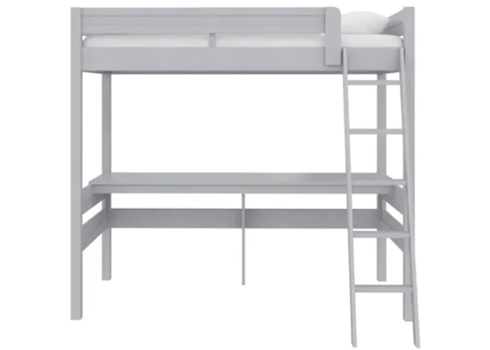 Harlan Twin Size Bed with Desk and Ladder in Gray by DOREL HOME FURNISHINGS