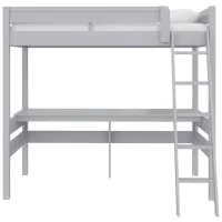 Harlan Twin Size Bed with Desk and Ladder in Gray by DOREL HOME FURNISHINGS