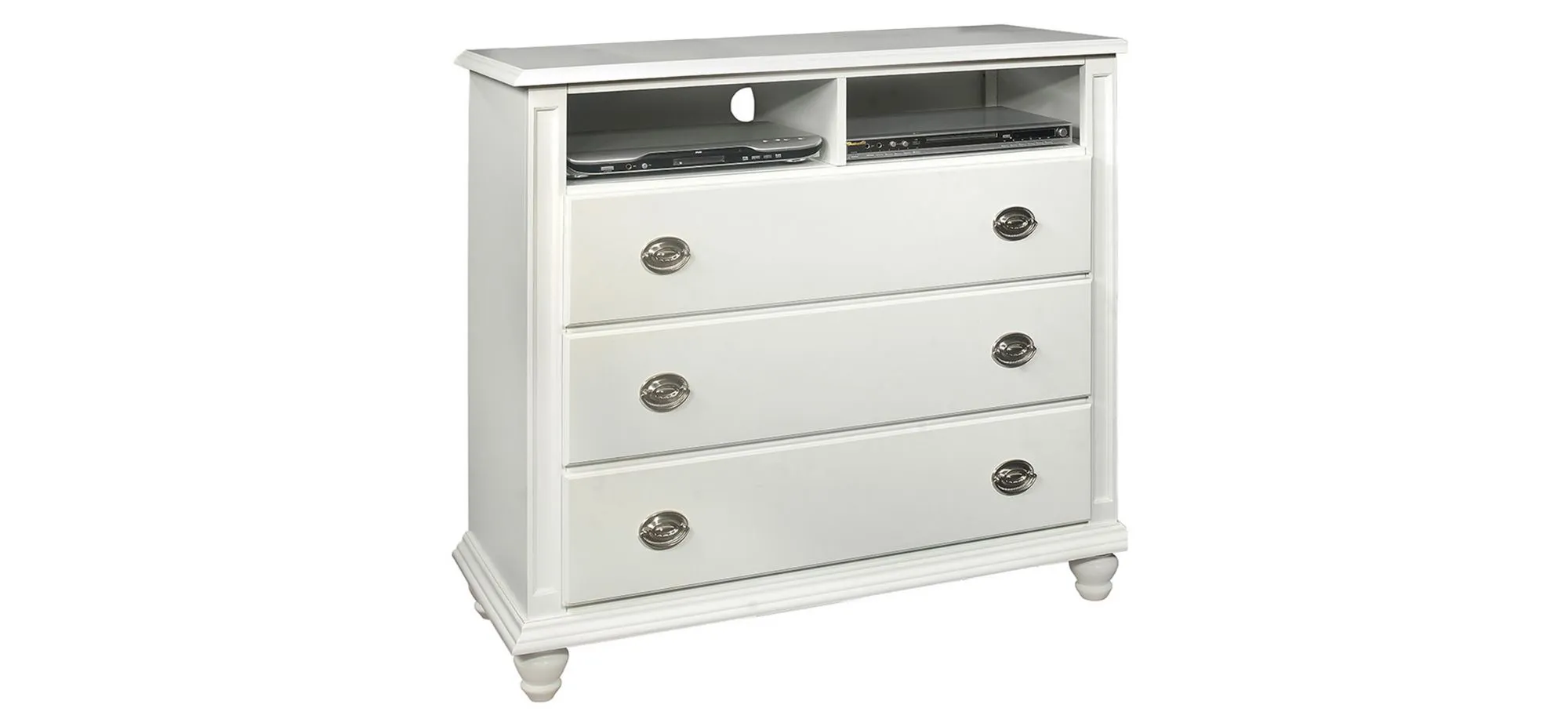 Summit Media Chest in White by Glory Furniture