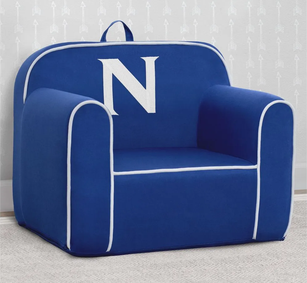 Cozee Monogrammed Chair Letter "N" in Navy/White by Delta Children