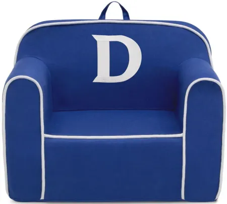 Cozee Monogrammed Chair Letter "D" in Navy/White by Delta Children