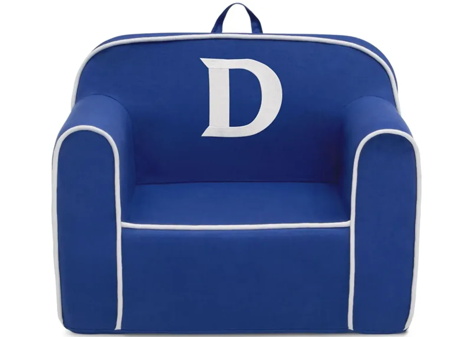 Cozee Monogrammed Chair Letter "D" in Navy/White by Delta Children