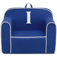 Cozee Monogrammed Chair Letter "I" in Navy/White by Delta Children