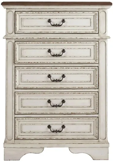 Libbie Small Bedroom Chest in Chipped White by Ashley Furniture