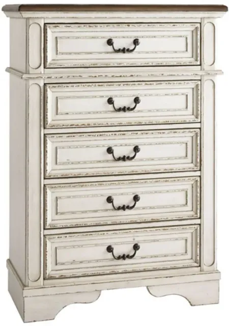 Libbie Small Bedroom Chest in Chipped White by Ashley Furniture