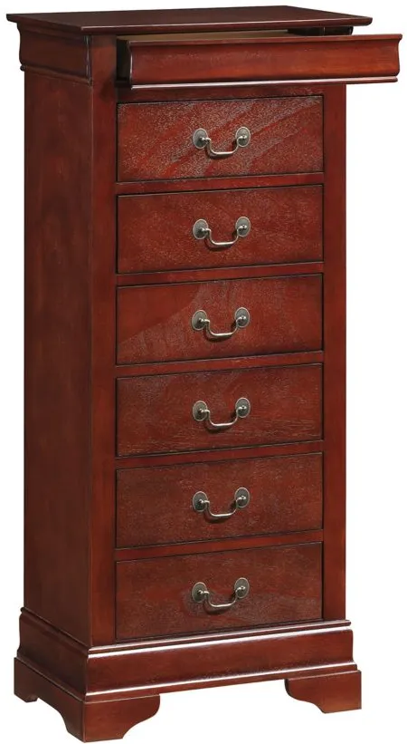 Rossie Lingerie Chest in Cherry by Glory Furniture