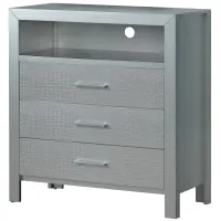 Glades Media Chest in Silver Champagne by Glory Furniture