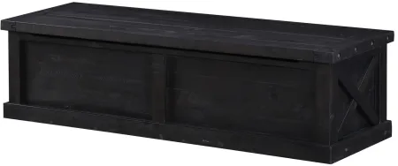 Zabela Storage Bench in Black Pine by Bellanest