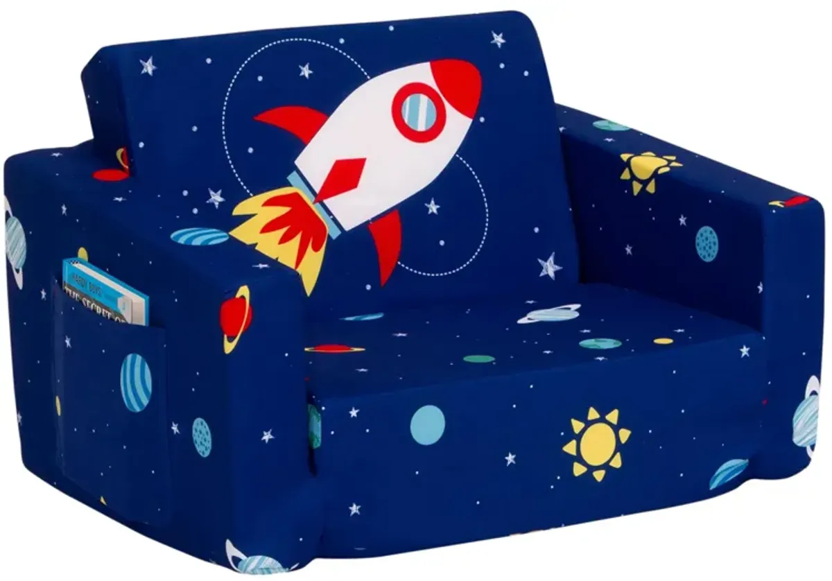 Cozee Flip Out Kids Chair by Delta Children in Space by Delta Children