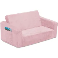 Serta Perfect Sleeper Extra Wide Kids Convertible Sofa to Lounger by Delta Children in Pink by Delta Children
