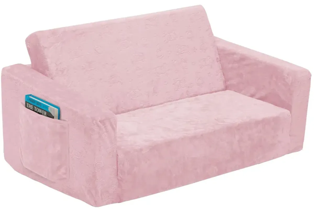 Serta Perfect Sleeper Extra Wide Kids Convertible Sofa to Lounger by Delta Children