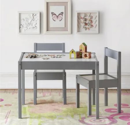 Hunter 3-pc. Kids Table Set in Gray by DOREL HOME FURNISHINGS