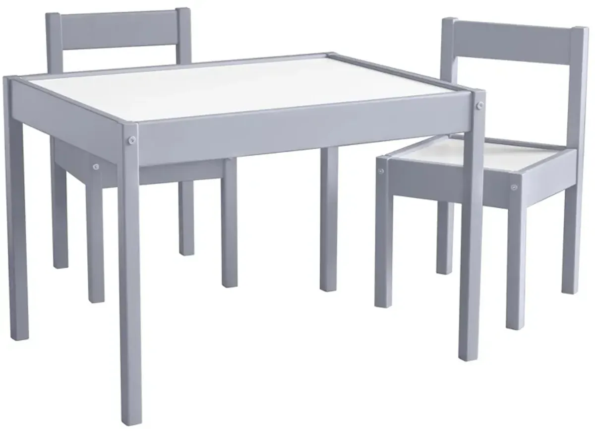 Hunter 3-pc. Kids Table Set in Gray by DOREL HOME FURNISHINGS