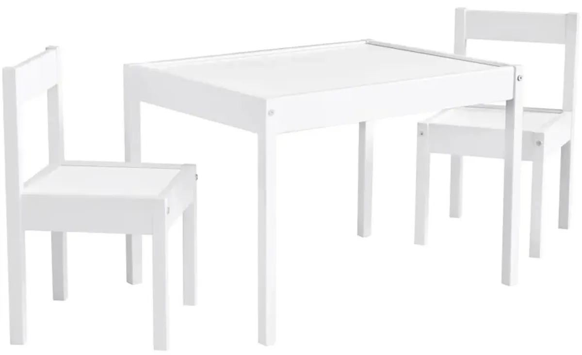 Hunter 3-pc. Kids Table Set in White by DOREL HOME FURNISHINGS