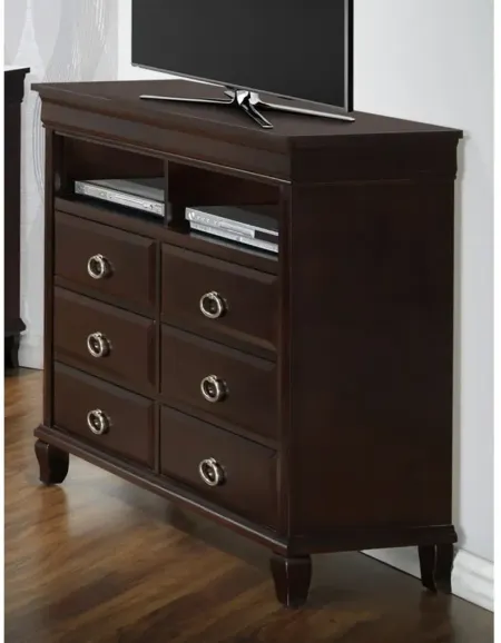 Abbot Media Chest in Cappuccino by Glory Furniture