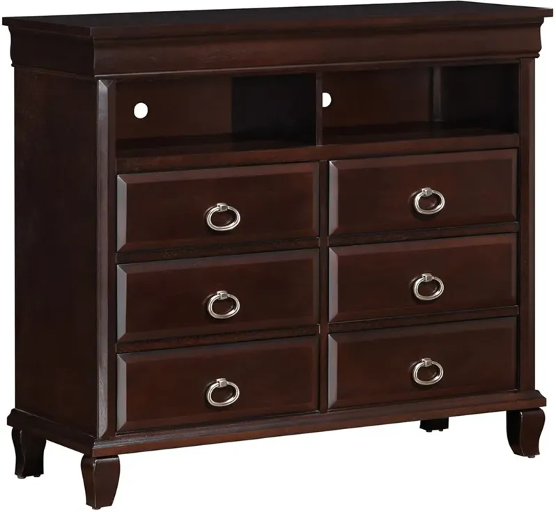 Abbot Media Chest in Cappuccino by Glory Furniture