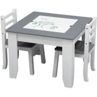 Chelsea Table and Chair Set with Storage by Delta Children in Gray/White by Delta Children