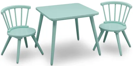 Windsor Kids Wood Table and Chair Set by Delta Children in Aqua by Delta Children
