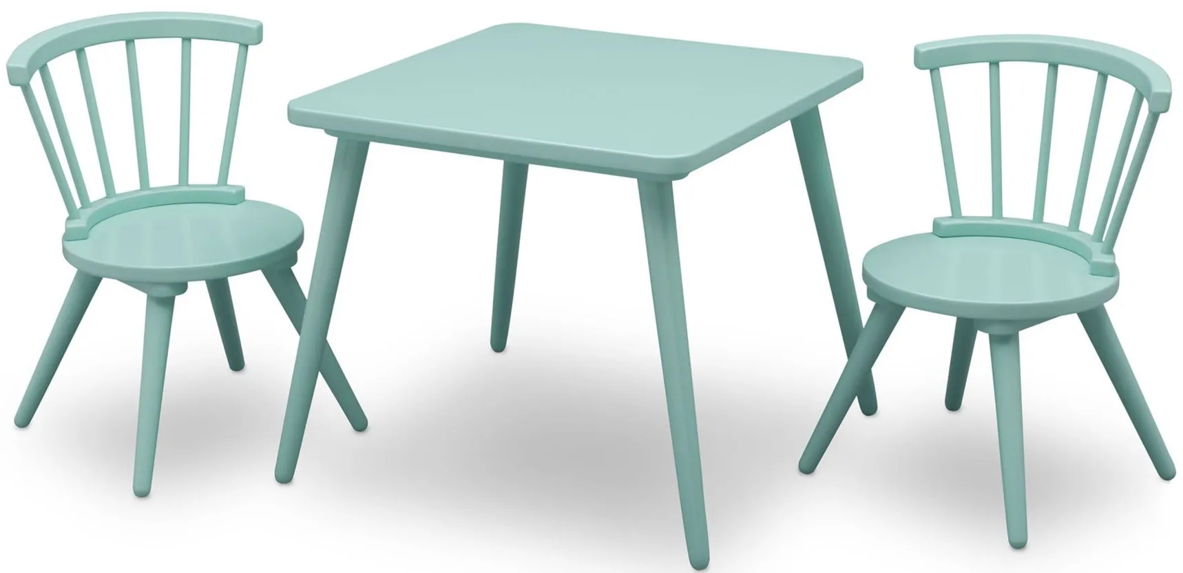 Windsor Kids Wood Table and Chair Set by Delta Children in Aqua by Delta Children