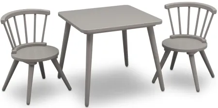 Windsor Kids Wood Table and Chair Set by Delta Children in Gray by Delta Children