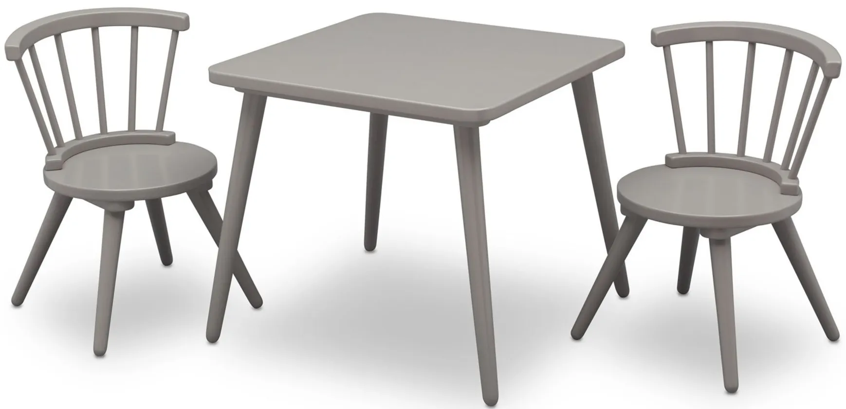 Windsor Kids Wood Table and Chair Set by Delta Children in Gray by Delta Children