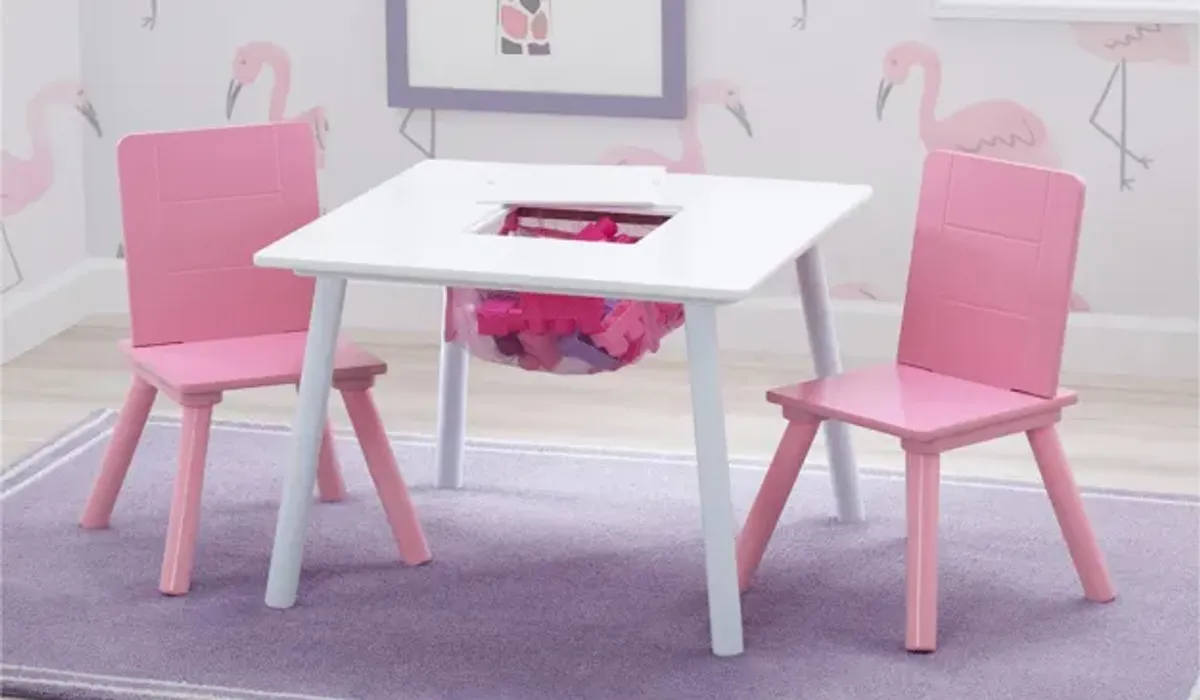 Table and Two Chair Set with Storage by Delta Children