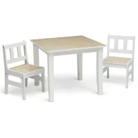 Table and Two Chair Set by Delta Children in Natural/White by Delta Children