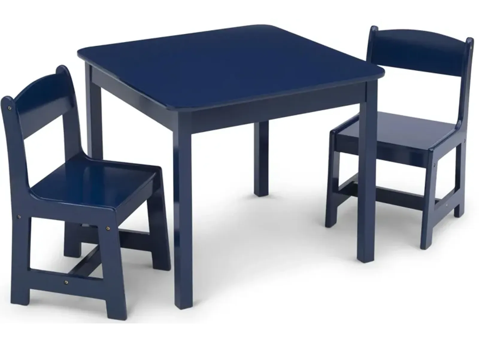 MySize Wood Table and Two Chair Set by Delta Children in Deep Blue by Delta Children