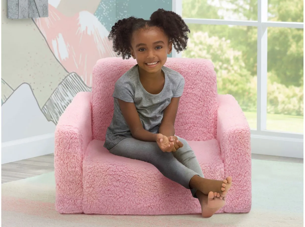 Cozee Flip-Out Sherpa 2-in-1 Convertible Chair to Lounger by Delta Children