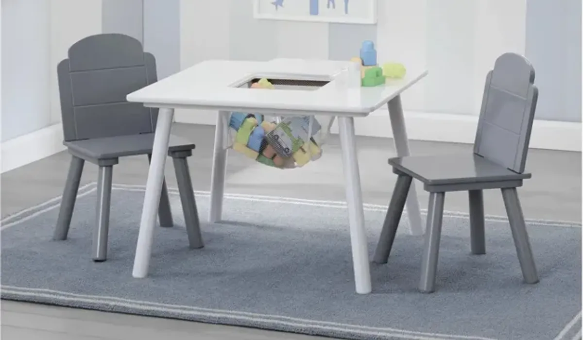 Finn Table and Two Chair Set with Storage by Delta Children