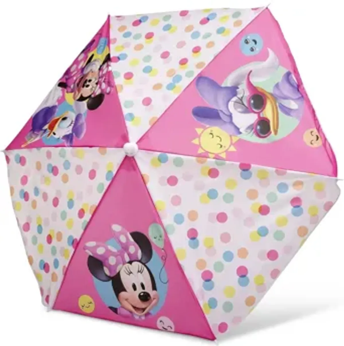 Minnie Mouse Four Seat Picnic Table wth Umbrella and Lego Compatible Table Top by Delta Children