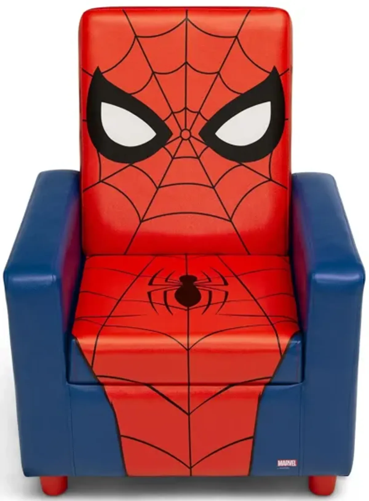 Spider-Man High Back Upholstered Kids Chair by Delta Children in Blue by Delta Children