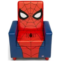Spider-Man High Back Upholstered Kids Chair by Delta Children in Blue by Delta Children