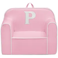 Cozee Monogrammed Chair Letter "P" in Pink/White by Delta Children