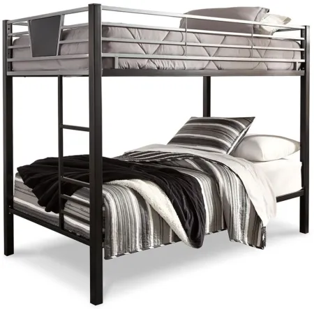 Dinsmore Twin Bunk Bed with Ladder in Black/Gray by Ashley Furniture