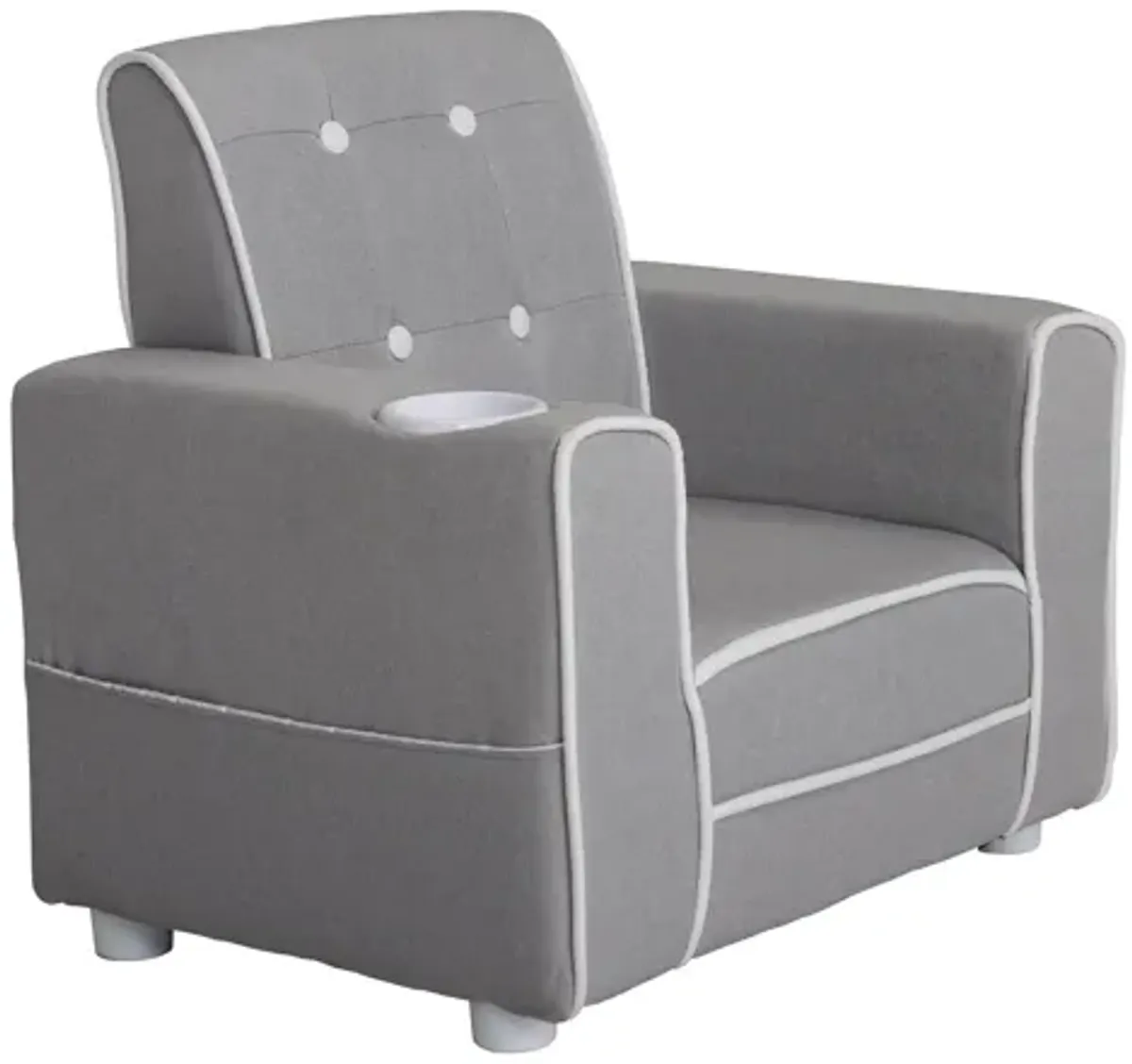 Riley Upholstered Chair With Cup Holder