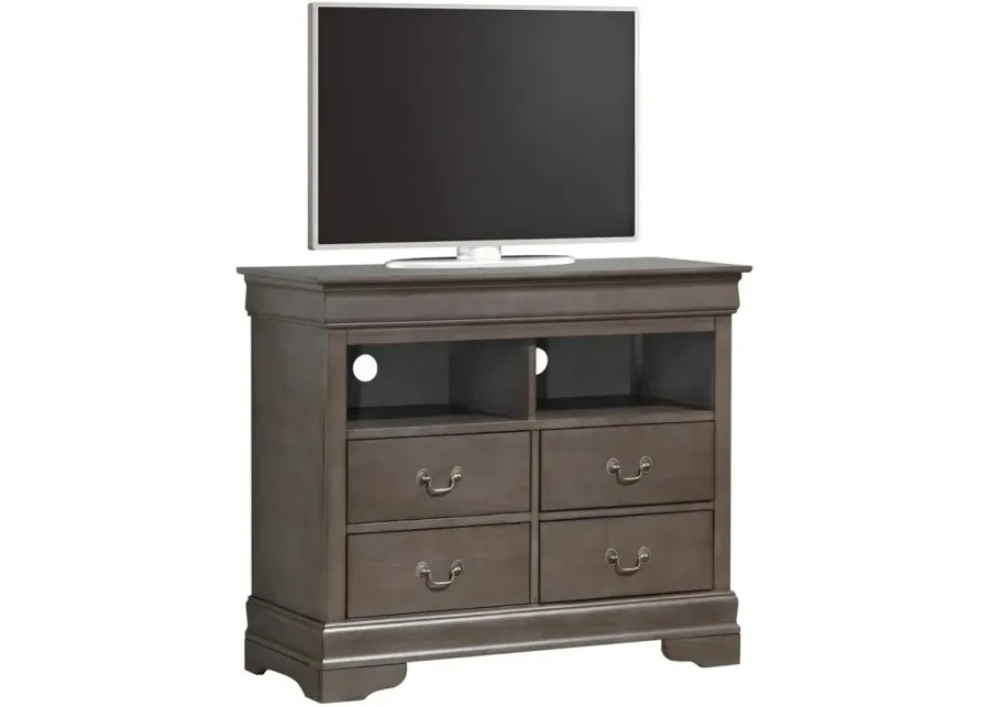 Rossie Media Chest in Gray by Glory Furniture