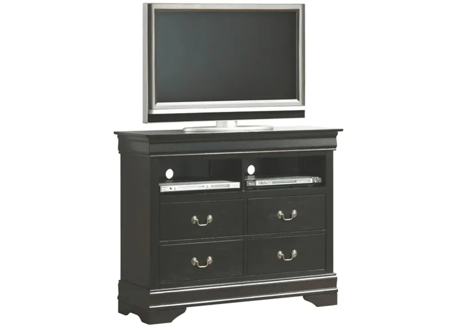 Rossie Media Chest in Black by Glory Furniture