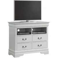 Rossie Media Chest in White by Glory Furniture
