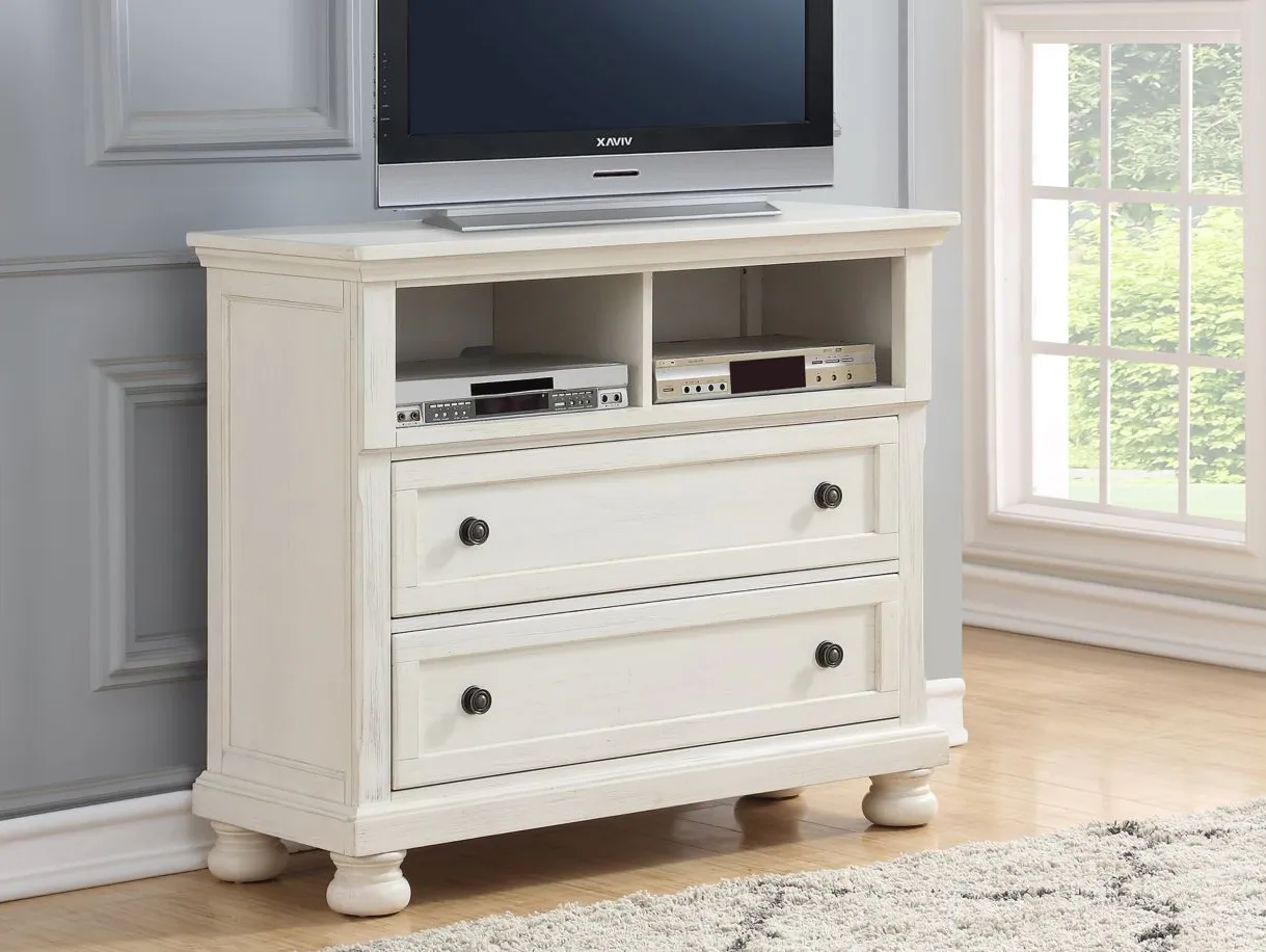 Soriah Media Chest in White by Avalon Furniture