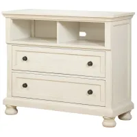 Soriah Media Chest in White by Avalon Furniture