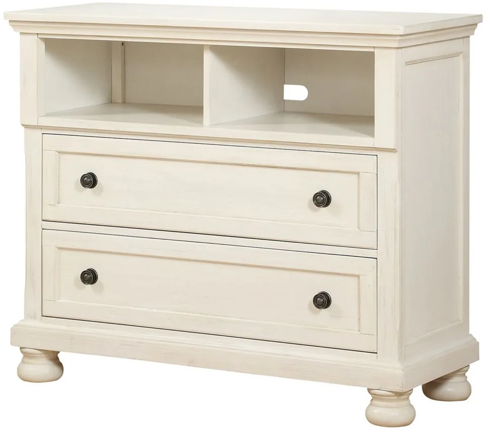 Soriah Media Chest in White by Avalon Furniture